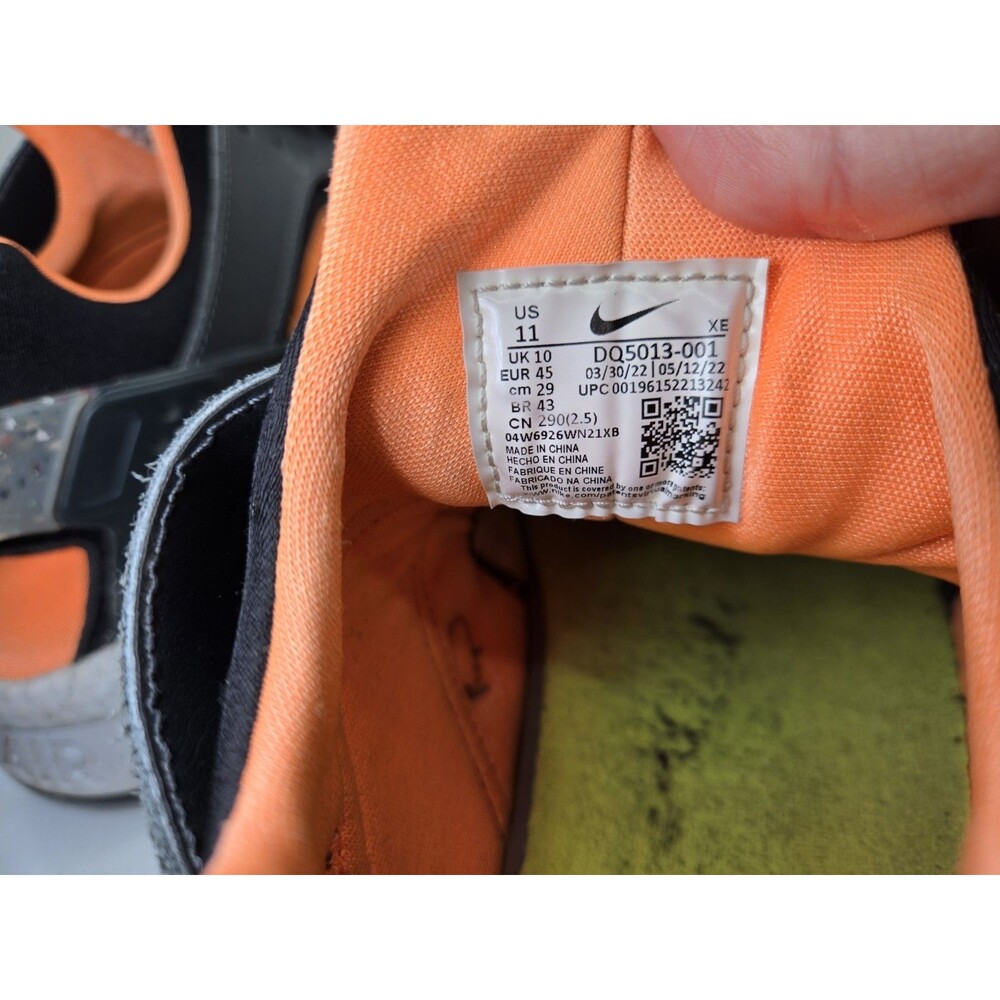 Nike Air Huarache Crater PRM NN Shoes Men 11 Black Atomic Orange Woven Halloween - Picture 8 of 8